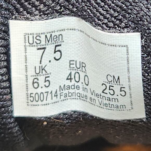 Vans Mens Atwood Black White Checkered Skater Shoes Sneakers Size 7.5 Canvas - Picture 6 of 9